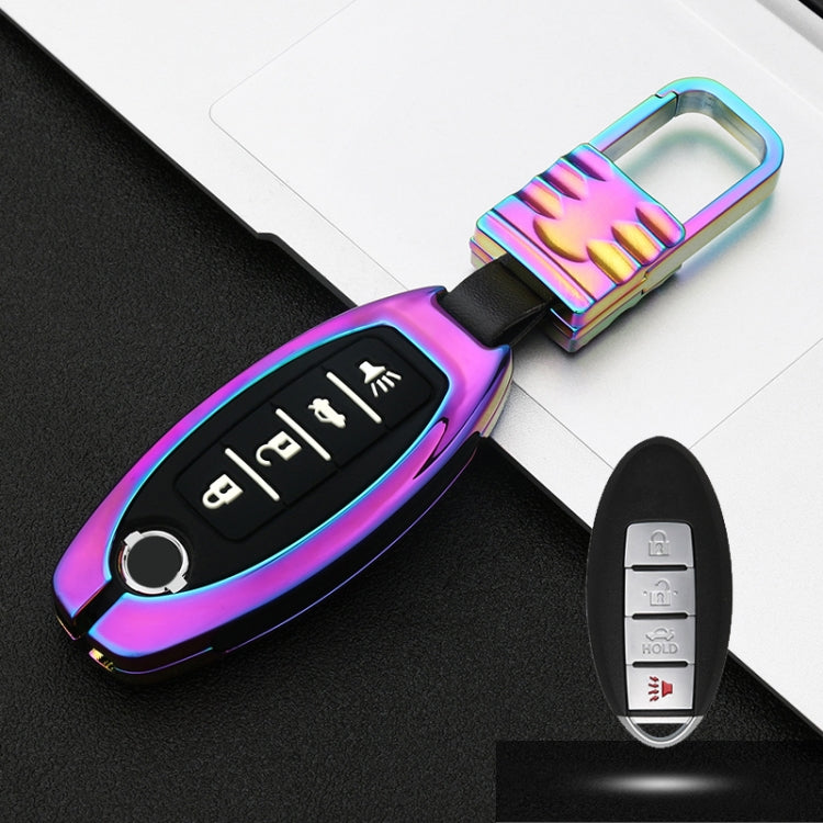 Car Luminous All-inclusive Zinc Alloy Key Protective Case Key Shell for Nissan D Style Smart 4-button