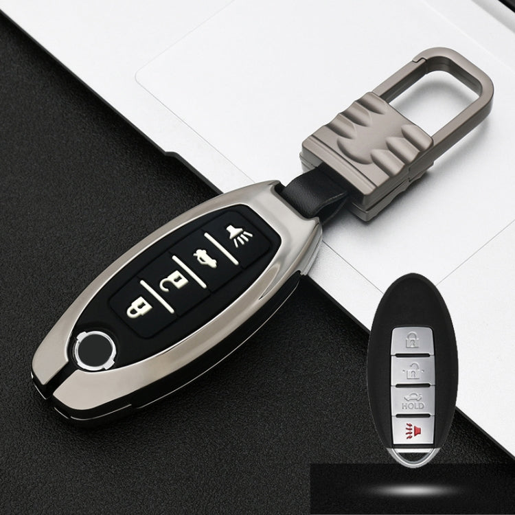 Car Luminous All-inclusive Zinc Alloy Key Protective Case Key Shell for Nissan D Style Smart 4-button