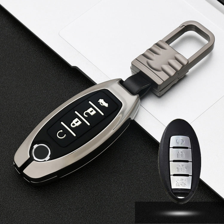 Car Luminous All-inclusive Zinc Alloy Key Protective Case Key Shell for Nissan K Style Smart 4-button