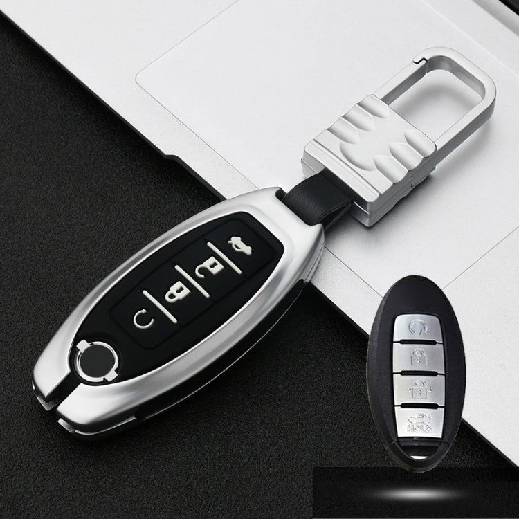 Car Luminous All-inclusive Zinc Alloy Key Protective Case Key Shell for Nissan K Style Smart 4-button