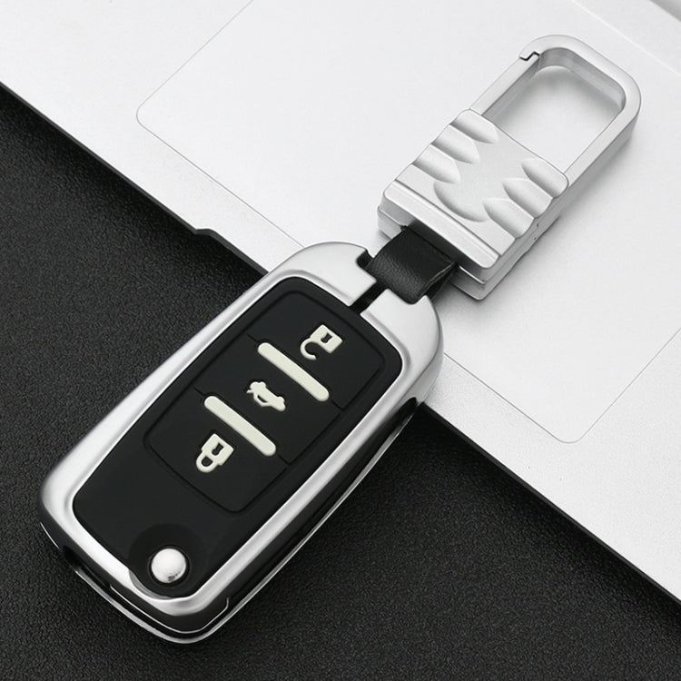 Car Luminous All-inclusive Zinc Alloy Key Protective Case Key Shell for Volkswagen A Style Folding 3-button
