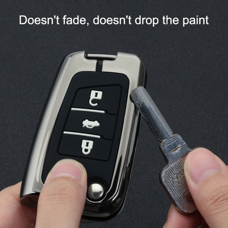 Car Luminous All-inclusive Zinc Alloy Key Protective Case Key Shell for Volkswagen A Style Folding 3-button