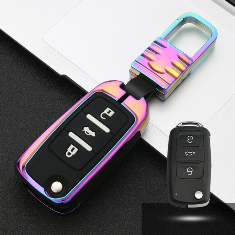 Car Luminous All-inclusive Zinc Alloy Key Protective Case Key Shell for Volkswagen A Style Smart 3-button