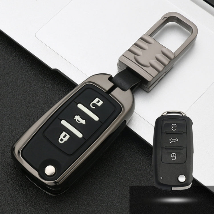 Car Luminous All-inclusive Zinc Alloy Key Protective Case Key Shell for Volkswagen A Style Smart 3-button