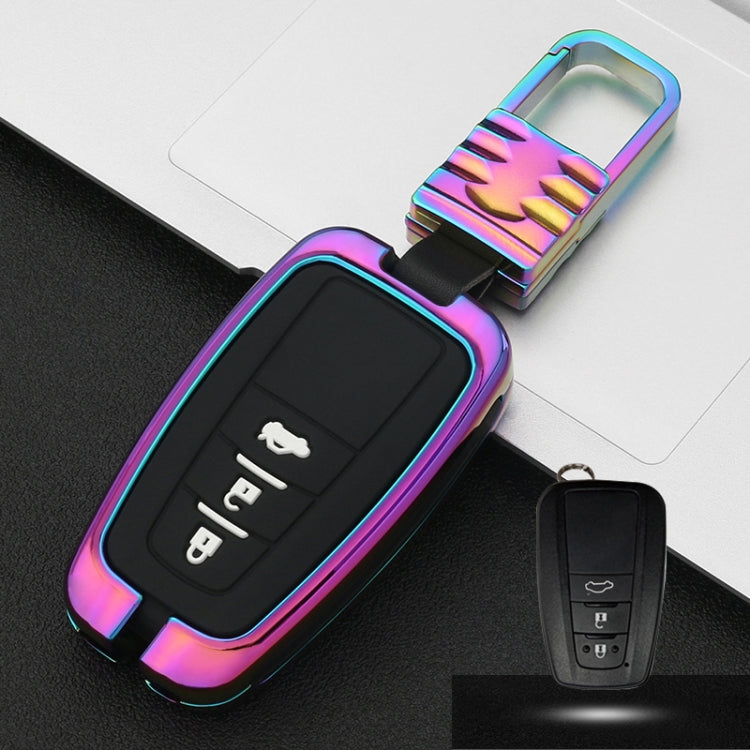 Car Luminous All-inclusive Zinc Alloy Key Protective Case Key Shell for Toyota C Style Smart 3-button