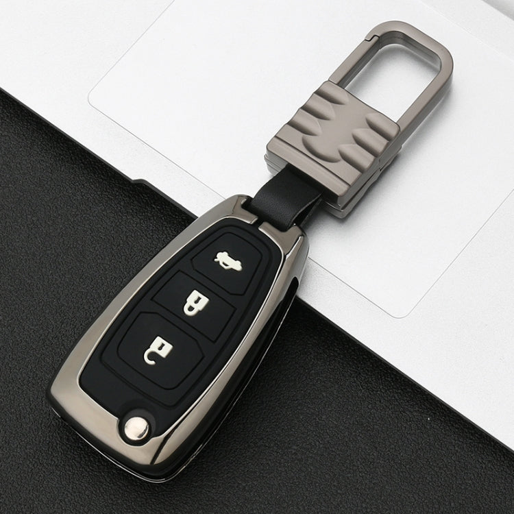 Car Luminous All-inclusive Zinc Alloy Key Protective Case Key Shell for Ford B Style Folding 3-button