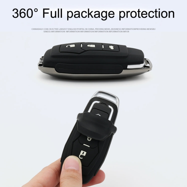 Car Luminous All-inclusive Zinc Alloy Key Protective Case Key Shell for Ford C Style Smart 3-button
