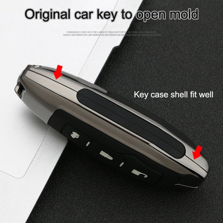 Car Luminous All-inclusive Zinc Alloy Key Protective Case Key Shell for Ford C Style Smart 3-button