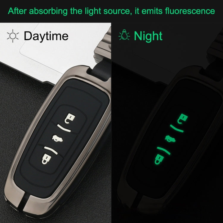 Car Luminous All-inclusive Zinc Alloy Key Protective Case Key Shell for Geely B Style Smart 4-button