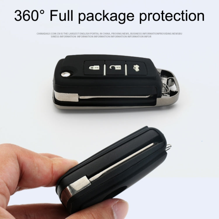 Car Luminous All-inclusive Zinc Alloy Key Protective Case Key Shell for Nissan E Style Folding 2-button