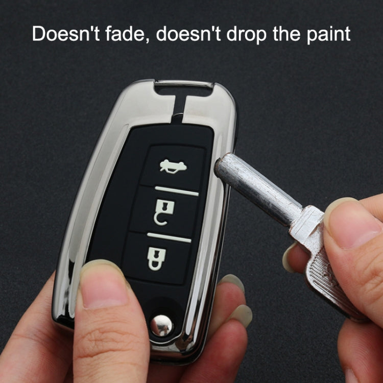 Car Luminous All-inclusive Zinc Alloy Key Protective Case Key Shell for Nissan E Style Folding 2-button
