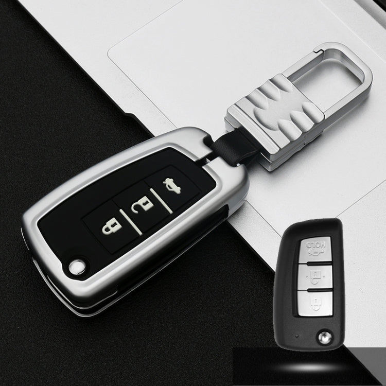 Car Luminous All-inclusive Zinc Alloy Key Protective Case Key Shell for Nissan F Style Folding 3-button