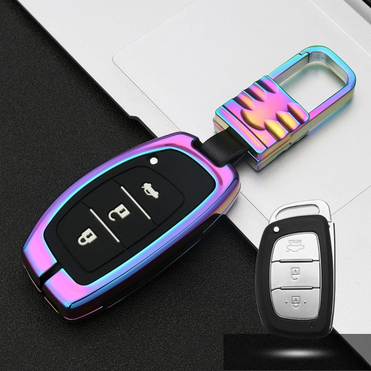 Car Luminous All-inclusive Zinc Alloy Key Protective Case Key Shell for Hyundai A Style Smart 3-button