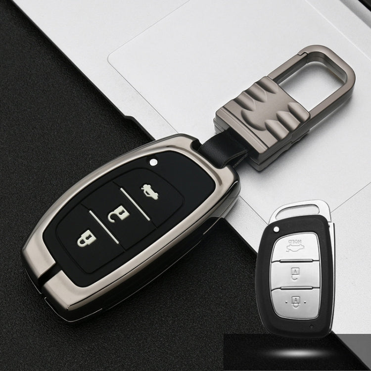 Car Luminous All-inclusive Zinc Alloy Key Protective Case Key Shell for Hyundai A Style Smart 3-button