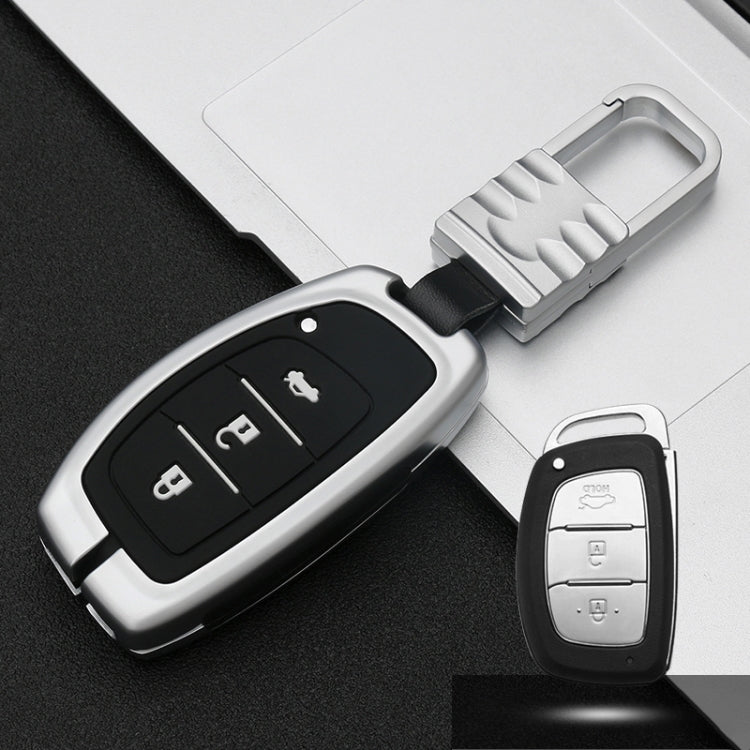 Car Luminous All-inclusive Zinc Alloy Key Protective Case Key Shell for Hyundai A Style Smart 3-button
