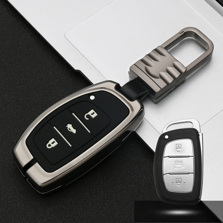 Car Luminous All-inclusive Zinc Alloy Key Protective Case Key Shell for Hyundai B Style Smart 3-button