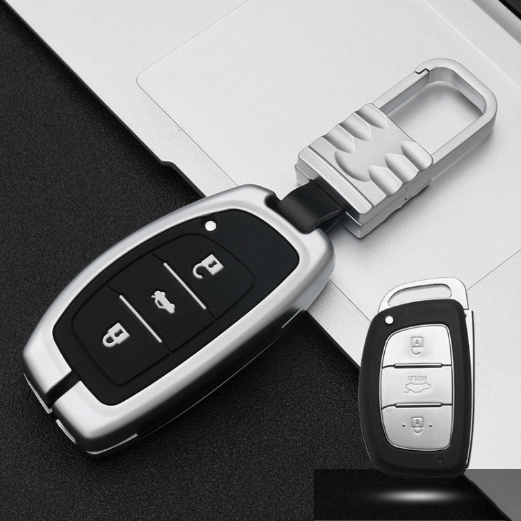 Car Luminous All-inclusive Zinc Alloy Key Protective Case Key Shell for Hyundai B Style Smart 3-button