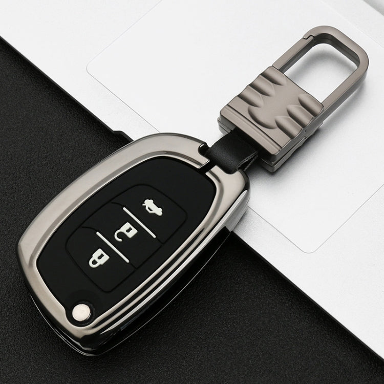Car Luminous All-inclusive Zinc Alloy Key Protective Case Key Shell for Hyundai C Style Folding 3-button