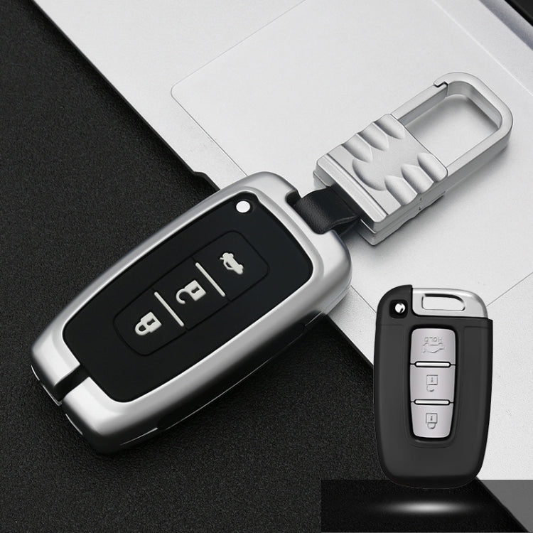 Car Luminous All-inclusive Zinc Alloy Key Protective Case Key Shell for Hyundai E Style Smart 3-button