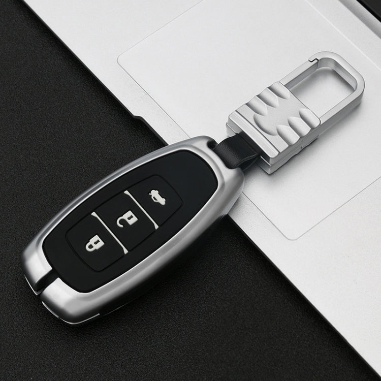 Car Luminous All-inclusive Zinc Alloy Key Protective Case Key Shell for Hyundai I Style Smart 3-button