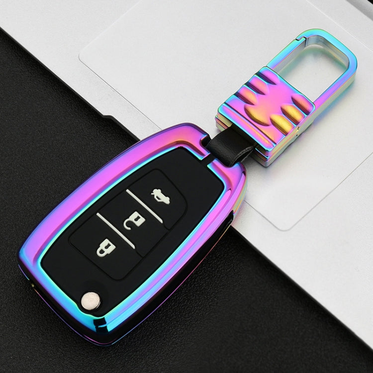 Car Luminous All-inclusive Zinc Alloy Key Protective Case Key Shell for Hyundai J Style Folding 3-button