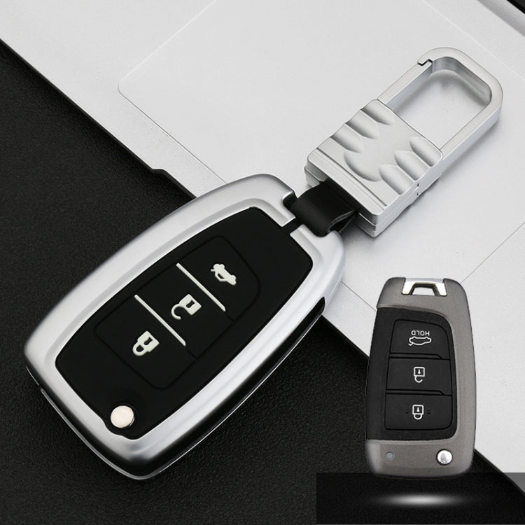 Car Luminous All-inclusive Zinc Alloy Key Protective Case Key Shell for Hyundai J Style Folding 3-button