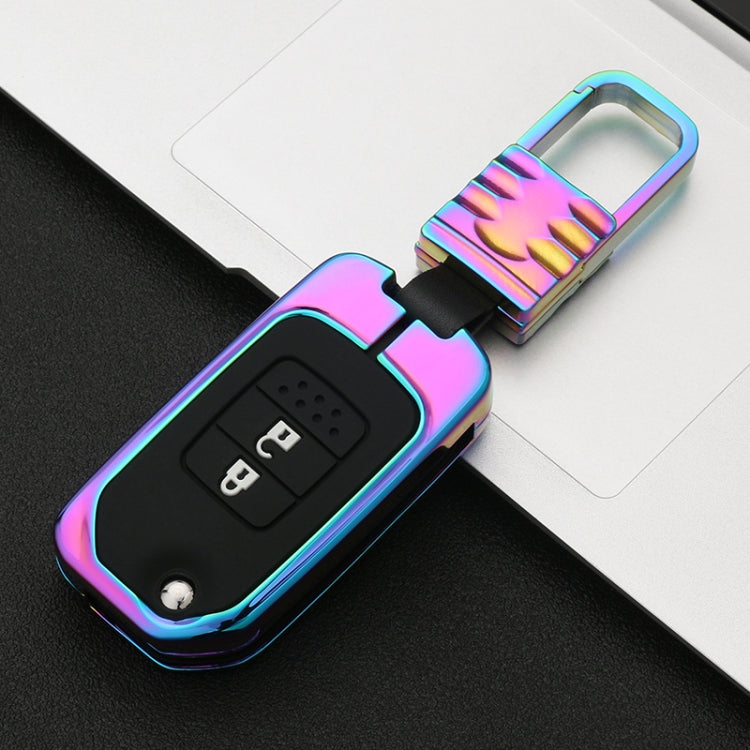 Car Luminous All-inclusive Zinc Alloy Key Protective Case Key Shell for Honda B Style Folding 2-button