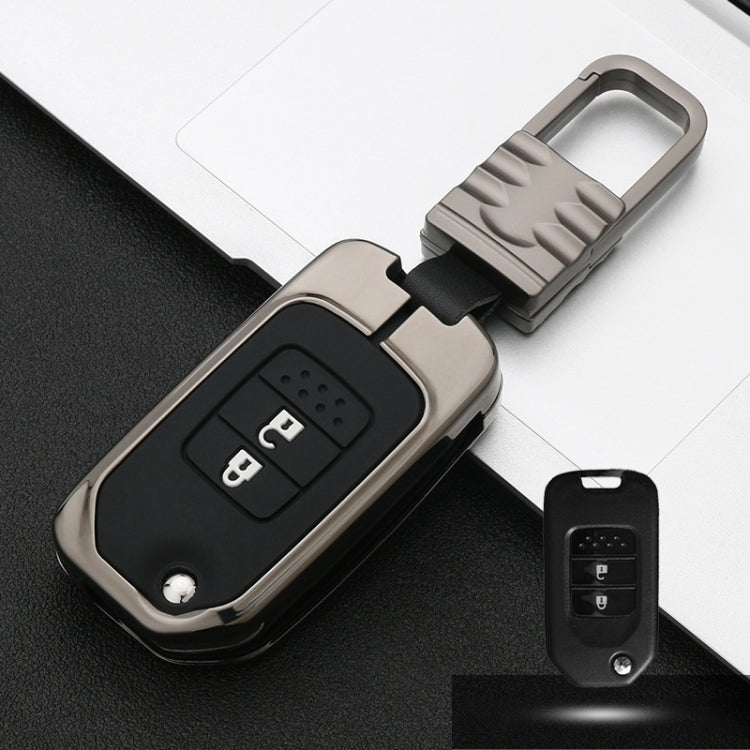 Car Luminous All-inclusive Zinc Alloy Key Protective Case Key Shell for Honda B Style Folding 2-button