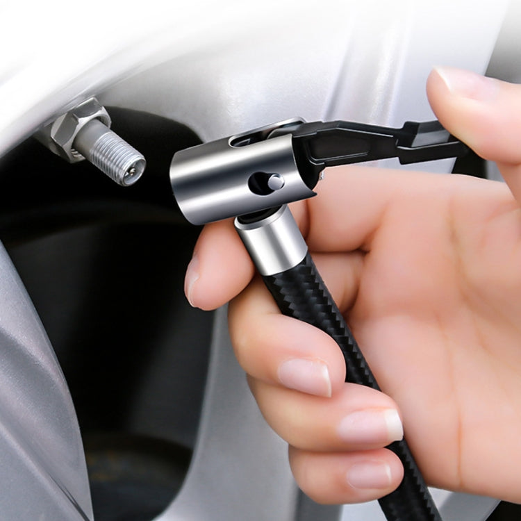 Car 12V Portable Inflatable Cylinder Pedal Digital Display Air Pump with Light & Tool Box