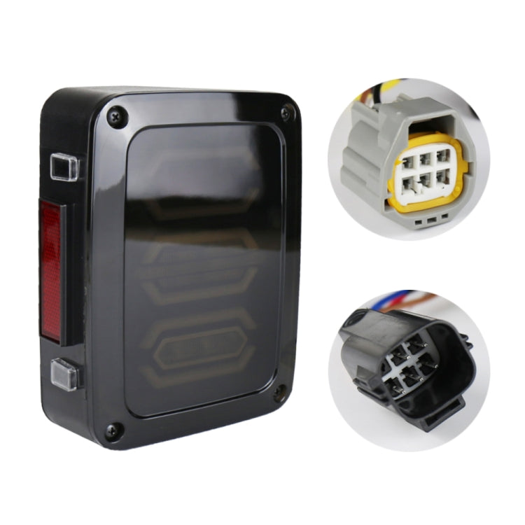 1 Pair 15W DC 12V IP67 4 in 1 Car LED Tail Lights / Driving Lights / Brake Lights/Turn Reverse, US Version