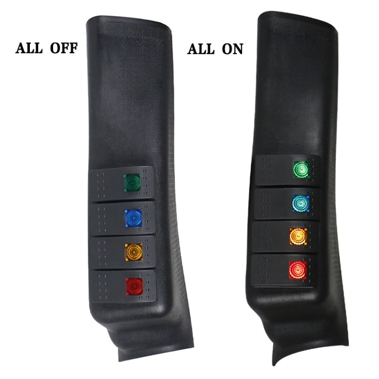 For Jeep Wrangler JK 2011-2016 A-pillar Switch Control Panel with Connection Line
