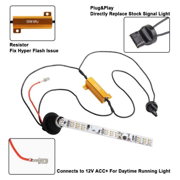 12W DC 12V Car LED Built-in Daily Running Water Turn Signal / Wheel Eyebrow Light for Jeep Wrangler JL 2018