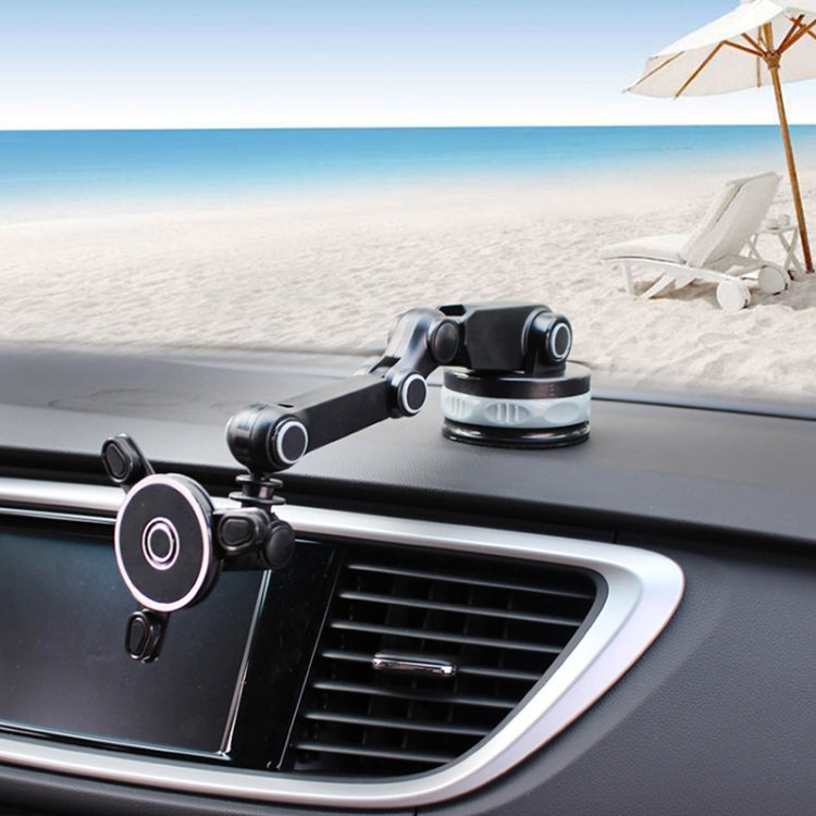 ZP-X0188 Car 360 Degree Rotating Telescopic Folding Magnet Suction Cup Mobile Phone Holder