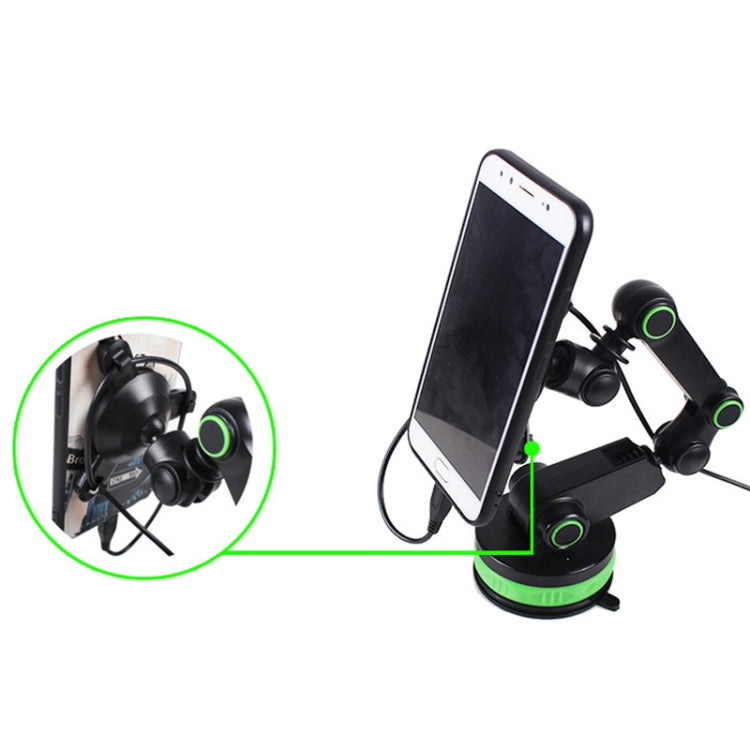 ZP-X0188 Car 360 Degree Rotating Telescopic Folding Magnet Suction Cup Mobile Phone Holder