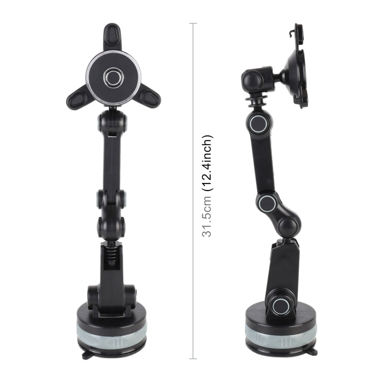 ZP-X0188 Car 360 Degree Rotating Telescopic Folding Magnet Suction Cup Mobile Phone Holder