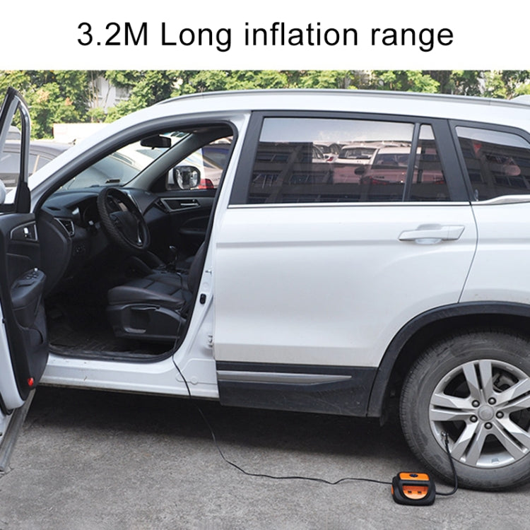 DC12V 120W 22-cylinder Portable Multifunctional Car Air Pump with LED Lamp, Style: Digital Display + Toolbox