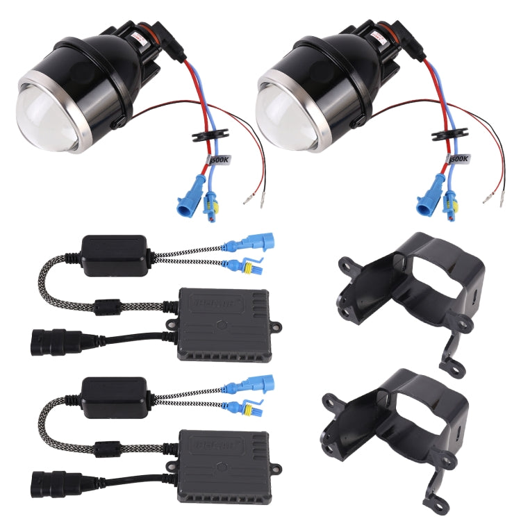 IPHCAR 2 PCS H11 3.0 inch DC12V / 35W / 6000K Bi-Xenon Projector Lens Headlight for Ford Right Driving