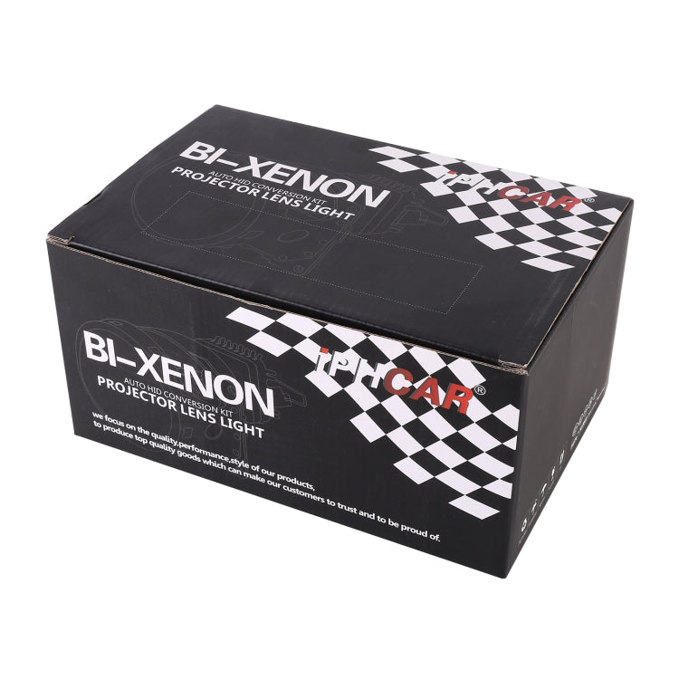 IPHCAR 2 PCS H11 3.0 inch DC12V / 35W / 6000K Bi-Xenon Projector Lens Headlight for Ford Left Driving