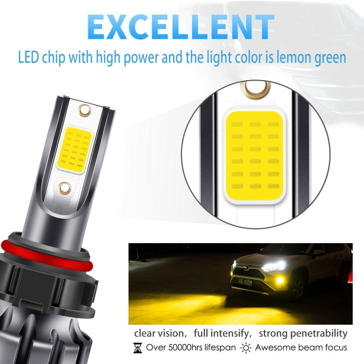 2 PCS EV19 5202 DC9-30V 30W 3000LM 3000K IP68 Car Fog Lights (Gold Light)