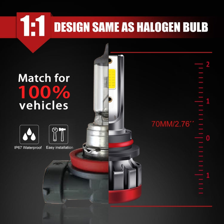 2 PCS EV19 9005 DC9-30V 30W 3000LM 3000K IP68 Car Fog Lights (Gold Light)