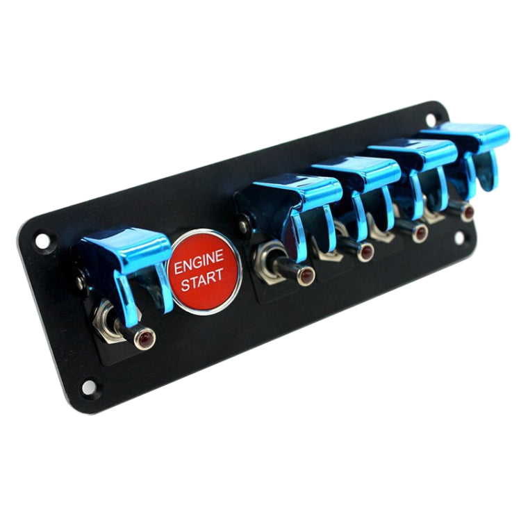 12V Universal Car One-key Start Button Modified Racing LED Light Rocker Switch Panel
