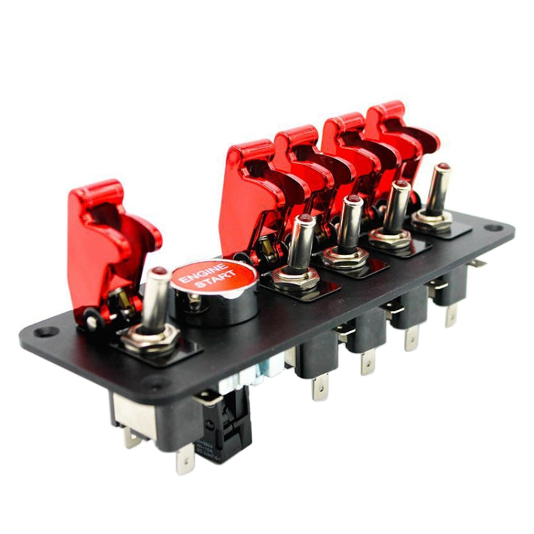 12V Universal Car One-key Start Button Modified Racing LED Light Rocker Switch Panel
