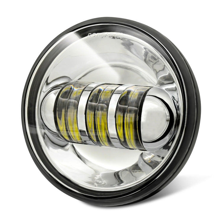 2 PCS DC9-30V 30W 3000K/6000K 3000LM 4.5 inch 3LEDs Motorcycle LED Headlight, Silver