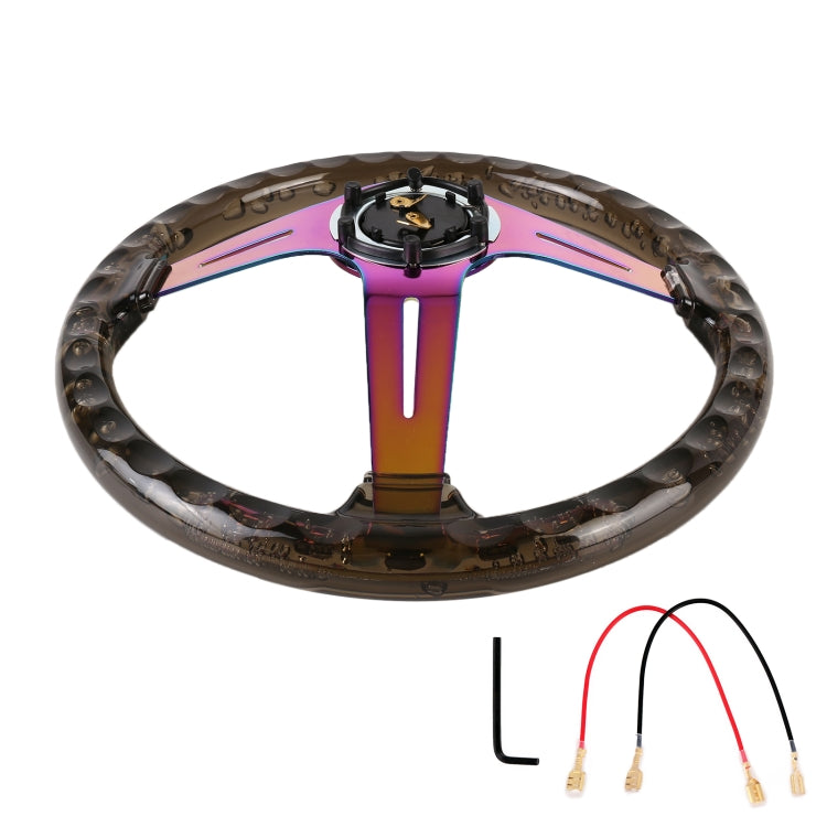 Car Universal Colorful Metal Crystal Anti-skid Steering Wheel Cover, Adaptation Steering Wheel Diameter: 38cm