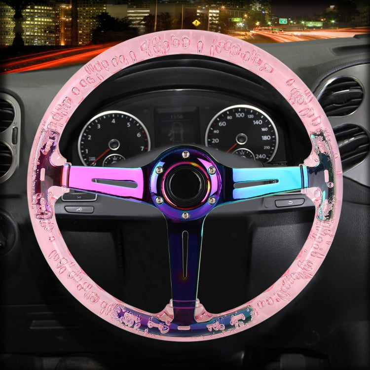 Car Universal Colorful Metal Crystal Anti-skid Steering Wheel Cover, Adaptation Steering Wheel Diameter: 38cm