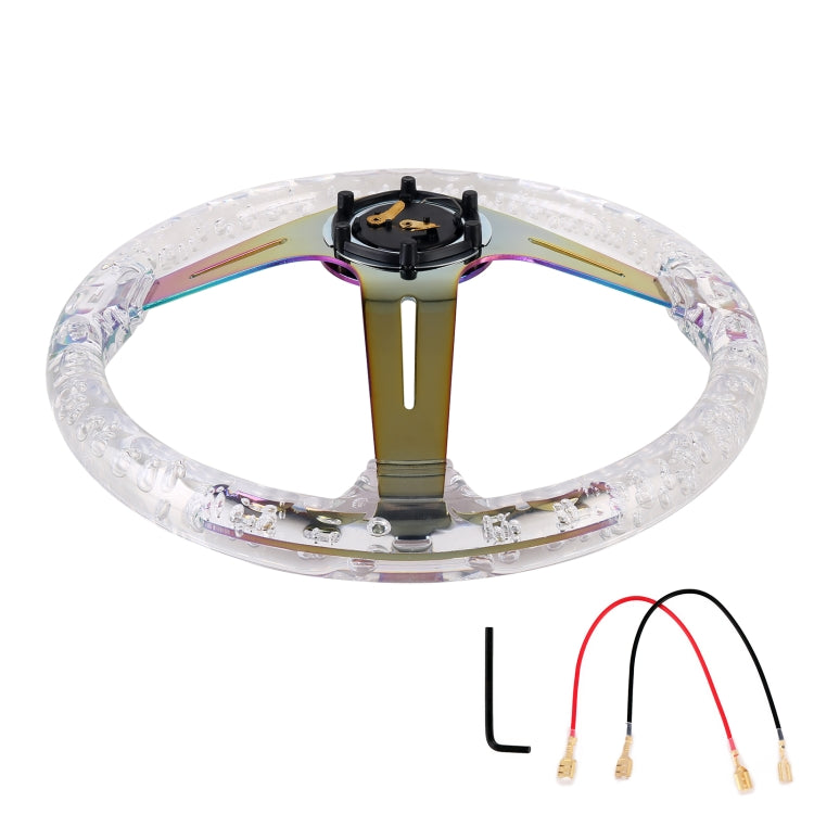 Car Universal Colorful Metal Crystal Anti-skid Steering Wheel Cover, Adaptation Steering Wheel Diameter: 38cm