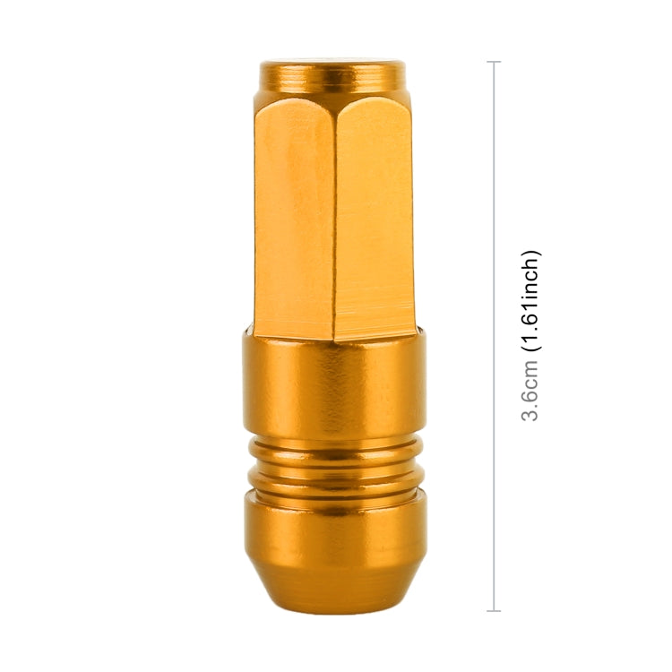 4 PCS Nut 6-edeg Shape Gas Cap Mouthpiece Cover Tire Cap Car Tire Valve Caps