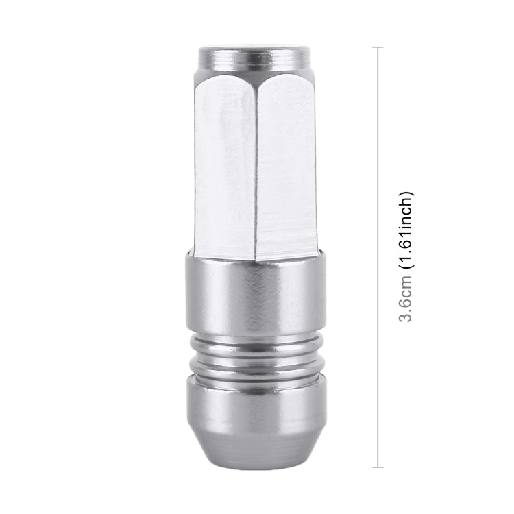 4 PCS Nut 6-edeg Shape Gas Cap Mouthpiece Cover Tire Cap Car Tire Valve Caps