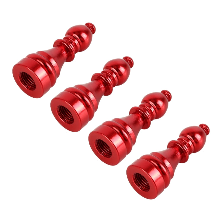 4 PCS Chess 2 Shape Gas Cap Mouthpiece Cover Tire Cap Car Tire Valve Caps