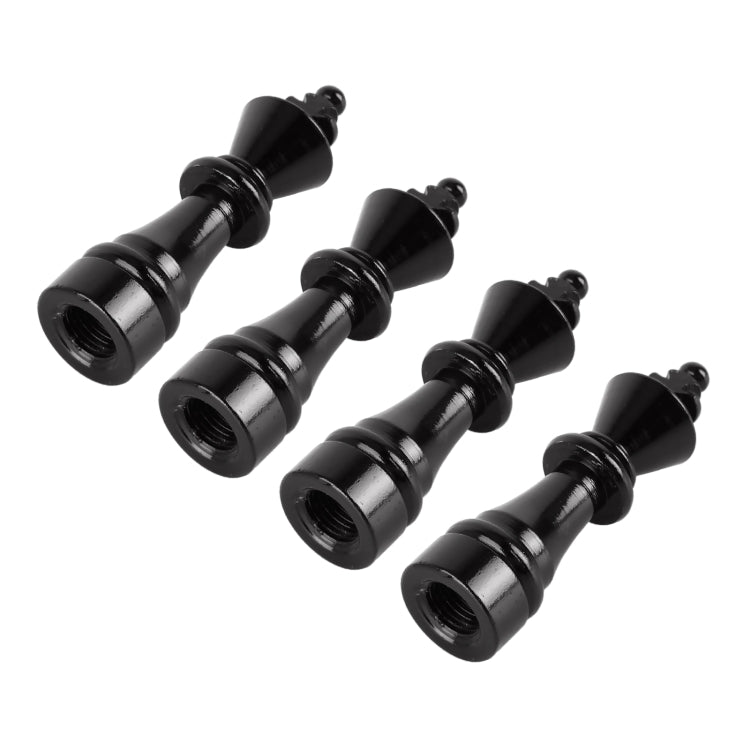 4 PCS Chess 3 Shape Gas Cap Mouthpiece Cover Tire Cap Car Tire Valve Caps